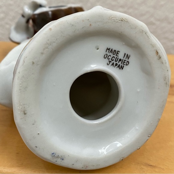 Pair Vintage Occupied Japan Colonial Victorian Couple Playing Instrument Figure - Picture 7 of 11